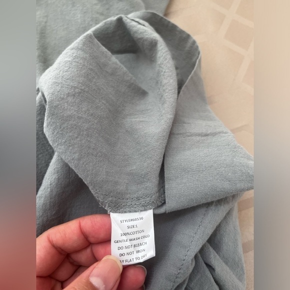 Grade & Gather Blue Cotton Oversized Dress Size Large - Picture 4 of 6